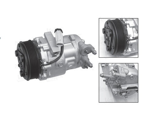 Compresor aer conditionat Opel Combo C/Furgon 2001-10, 2011, Combo C/Tour, 07.2004-12.2005, motorizare 1.3 CDTI, 51kw, diesel, rola curea 110 mm, 6 c
