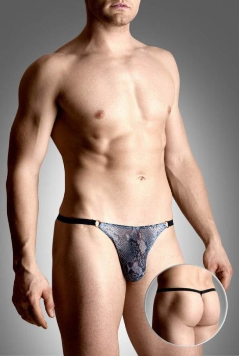 Chiloti String, Imprimeu Piele Sarpe, S/L