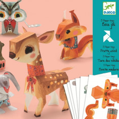 Set creativ pentru copii, Animale jucarii din hartie Djeco foto