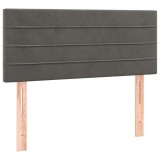 Cumpara ieftin Tablie de pat, gri inchis, 80x5x78/88 cm, catifea