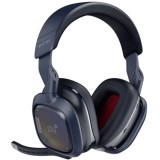 Casti de gaming fara fir, Logitech, cu microfon, Astro Gaming A30 PlayStation, bleumarin/rosu