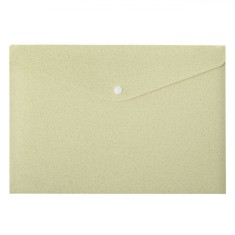 Mapă Plastic, Model Stropi, Capsă Metalică, Culoare Verde Mentă și Maro, Dimensiune 33x23cm