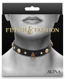 Cumpara ieftin Guler BDSM cu Cristale si Charm-uri Alina NS Novelties, Negru