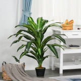 Outsunny Planta artificiala Dracaena, Interior/Exterior, Diametru 18 x 110cm, Verde