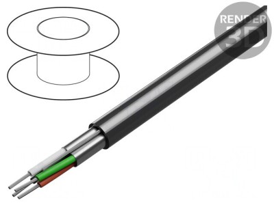 Cablu RS232 4x24AWG Cu Ecranat PVC foto