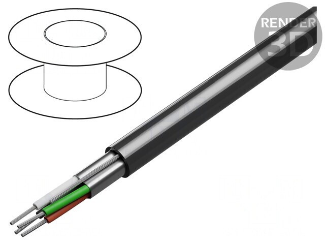 Cablu RS232 4x24AWG Cu Ecranat PVC