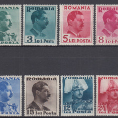 ROMANIA 1940 LP 140 REGELE CAROL II CULORI SCHIMBATE SERIE SARNIERA