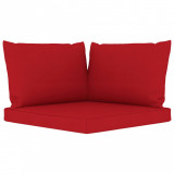 Perne pentru canapea din paleți, 3 buc., roșu, material textil, vidaXL
