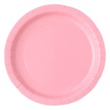 Set Farfurii Carton, 18 cm, 10 Bucăți, Culoare Roz