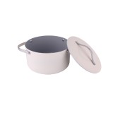 Oala Zilan ZLN0866 din 5 straturi de material, 20 cm diametru, capacitate 2.7l, Otel inoxidabil, Manere nituite