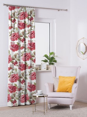 Draperie blackout model floral cu rejansa din bumbac tip fagure, Madison, 250x260 cm, densitate 700 g/ml, Rosa Damascena, 1 buc foto