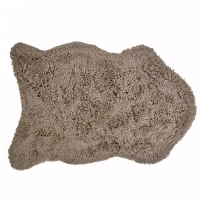 Covor Decorativ Shaggy, Model Animal, Culoare Taupe, Material Poliester, Dimensiuni 55x90 cm foto