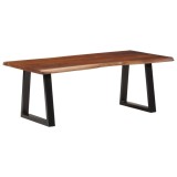 Masuta cafea Gossi lemn masiv acacia maro miere 110x55x40 cm
