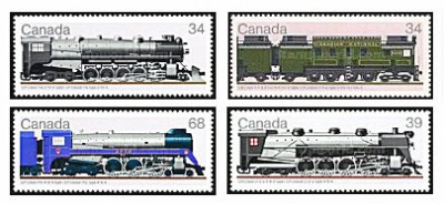 Canada 1986 - locomotive, serie neuzata foto