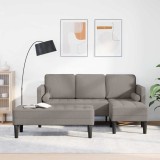 vidaXL Set de canapea 2 pcs Taupe 173 x 131 x 67 cm țesătură
