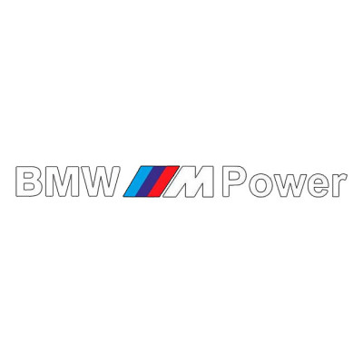 Sticker Auto Parbriz BMW M Power, alb foto