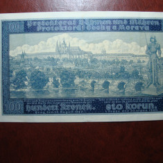 BOEMIA ȘI MORAVIA 100 KORUN 1940 EXCELENTA