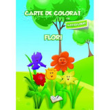 Carte de colorat cu abțibilduri - Flori, Ars Libri