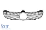 Grila diamantata crom/neagra potrivita pentru Mercedes CLS C219 2005-2007 cu garnitura gri Performance AutoTuning