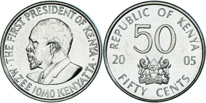 Kenya 2005 - 50 cents UNC