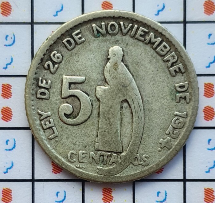 Guatemala 5 centavos 1945 argint - km 238 - D41602