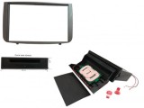 Rama Radio Auto Alfa Romeo 147 Gri Inchis cu Incarcator Wireless 5W, Buzunar Basculant, Adaptor Sistem Audio