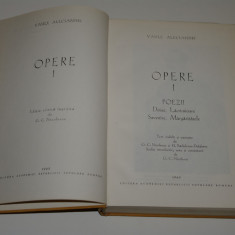 Alecsandri - Opere I - Poezii - Doine, Lacaramioare, Suvenire ... - 1965