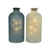 Cumpara ieftin Decoratiune - LED Glass Jar - Frosted Snowflake - mai multe culori | Kaemingk