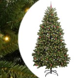 Cumpara ieftin Brad de Crăciun artificial Verde 300 cm PVC și Metal