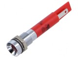 Lampă LED concav roşie 230VAC &Oslash;8mm