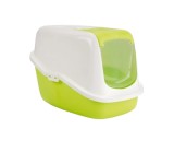 Litiera Happy Lemon acoperita, cu filtru de carbon, 50 x 39 x 38.5 cm, Plastic, Verde/Alb