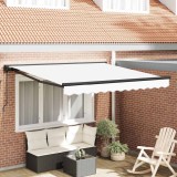 vidaXL Cortina Retractabilă Manual Alb 300x250 cm țesătură 3330085