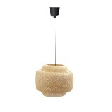 Cumpara ieftin Lustra Forsy bambus natural E27 42x42x37+ cm