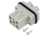 Conector HDC inserturi contact tată CQ PIN 4 PE 40A