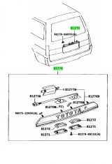 Ornament haion TOYOTA HI-ACE (LH102/LH108), 1989-1995; HI-ACE (GRANVIA), 08.1995-01.2006, Portbagaj, , negru foto