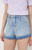 Lee pantaloni scurti jeans femei, neted, high waist