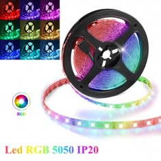 Banda Led rgb, Leduri smd, interior, 12V, 5m foto