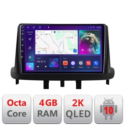 Navigatie Renault Megane 3 Fluence C-145 Android Octa Core Ecran 2K QLED GPS 4G 4+32GB 360 KIT-145+EDT-E409-2K CarStore Technology foto