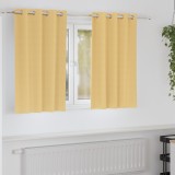vidaXL Perdele cu perdele 2 pcs Bej 140 x 140 cm Poliester