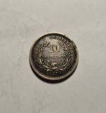 Uruguay 10 Centesimos 1877 Patina Frumoasa, America Centrala si de Sud