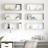 vidaXL Rafturi de perete cub, 6 buc., stejar sonoma, 60x15x23 cm, PAL 807144