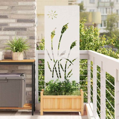 vidaXL Ecran de intimitate pentru grădină Traforaj Alb 50 x 140 cm foto