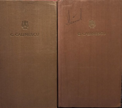 G. Calinescu - Opere, 2 vol. (volumele 3 si 4) foto