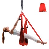 Hamac Aero Yoga inSPORTline Hemmok Rosu, Taffeta Nailon, 280x150 cm, Sarcina Max 200kg, FitLine Training