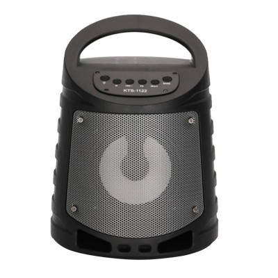 Boxa portabila elSales KTS-1122 cu Bluetooth, USB, card SD, lumina LED, radio FM, gri foto