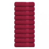VidaXL Prosoape de baie 10 buc Bordeaux 100x150cm 360 g/m&sup2; 100% bumbac
