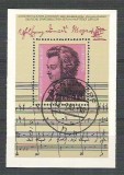 Germany DDR 1981 Wolfgang Amadeus Mozart, perf. sheet, used H.052, Stampilat