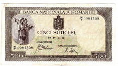 Bancnota 500 lei 2 IV 1941 aprilie filigran orizontal (3) foto