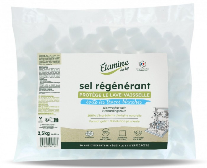 Sare BIO regeneratoare pentru masina de spalat vase, fara parfum Etamine