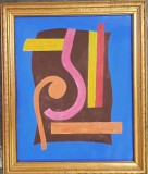 Abstract - semnat M.Jellett, Acuarela